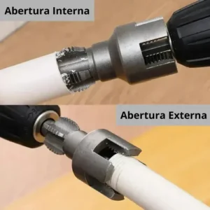 Kit 2 Chaves Rosqueador Tarraxa Cano Tubo PVC 1/2 3/4 Rosca Interna Externa Ferramenta Manual 2 Em 1 - Imagem 9