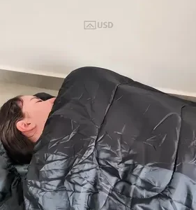 Saco De Dormir Camping Impermeável Usd Confortável 2,10m X 75cm C/ Bolsa De Transporte Cor Preto - Imagem 2