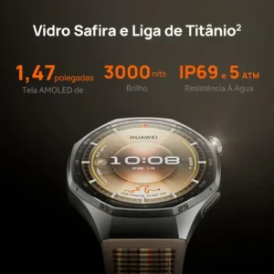 Smartwatch HUAWEI WATCH GT 6 Pro 46mm Bateria com Autonomia de Até 21 Dias Mais de 100 Modos Esportivos Corrida de Trilha Golfe Ciclismo Análise de ECG Compatível com iOS e Android GPS Preto - Imagem 5
