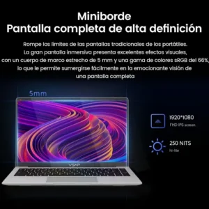 Notebook Intel Celeron, 8 GB de RAM, 256 Gb, SSD, Windows 11, 14 polegadas, prata - Imagem 3