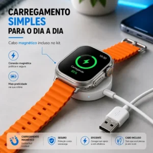 Relógio Smartwatch Wisme Ws10-2 Com Kit 7 Pulseiras - Imagem 9