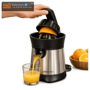 Espremedor De Frutas Limão Laranja 120w Inox Extrator Preto - Imagem 1