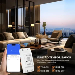 Forestory Interruptor Inteligente Wifi Relé Wi-fi Automação Residencial Alexa Google 16a Alexa Tuya Smart Life Google Assistant Automação Residencial Relé Wi-fi Branco 100-240v - Imagem 9