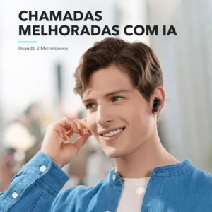 Fone De Ouvido Soundcore by Anker P20i Graves Poderosos e Impactantes Bluetooth 5.3 30H de Reprodução Resistência à Água 2 Mics IA para Chamadas Claras Personalização de Som via App Cor Preto - Imagem 7