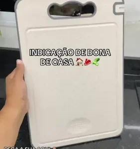 Tábua De Corte Cozinha Dupla Face Inox E Pp Antibacteriana - Imagem 2