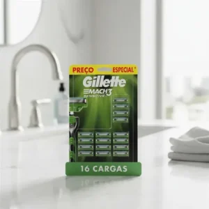 Carga Aparelho De Barbear Gillette Mach3 Sensitive Com Aloe - Imagem 11