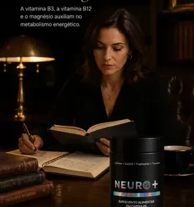 Kit 2 Neuro+ 60 Capsulas Nootropico Energético Foco Cafeina Taurina Magnesio Triptofano Taurina B12 L-Tirosina B3 B9 Memoria Energia Triptofano Vitaminas D Coenzima Q10 Ellym Nutrition - Imagem 8