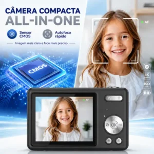 Câmera Fotográfica Digital 4k 50mp Zoom 16x Cartão 32gb Full - Imagem 4