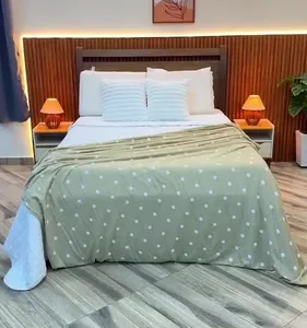 Cobertor Casal Poá 2,00x1,80 Manta Luxo Toque Extra Macio Efeito Aveludado Sofá Cama Decoração Premium Cor Bege - Imagem 2