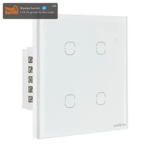 Interruptor Touch Wi-fi 4 Teclas Eiw 1004 Intelbras Branco - Imagem 1