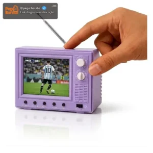 Mini Tv Portátil Retrô, Tela Usb Hd Recarregável De 2,4 Yy - Imagem 1