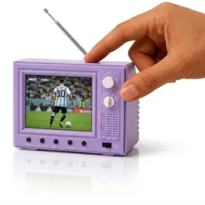 Mini Tv Portátil Retrô, Tela Usb Hd Recarregável De 2,4 Yy - Imagem 3