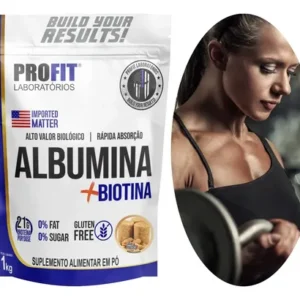 Suplemento Em Pó Profit Labs Albúmina Sabor Paçoca Em Refil De 1000g - Imagem 8