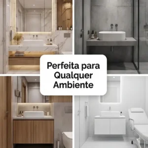 Cuba Pia De Apoio Sobrepor 37x27cm Branca Para Banheiro Lavabo Armário Gabinete Suspenso Luce - SOS Acabamentos by Orcia - Imagem 6