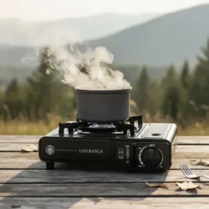 Kit Fogareiro Fogão Portátil Camping Pesca + Acessórios - Imagem 7