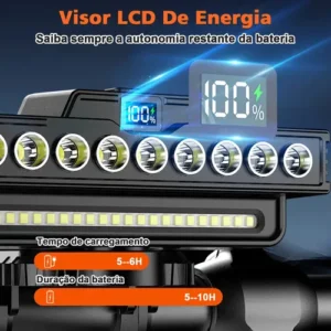 Lanterna Farol Bicicleta Recarregavel Profissional 9 Led Prova Dagua Potente Usb Para Bicicleta Luz Forte Prova Dagua - Imagem 6