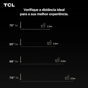 TCL, Smart TV 75" T6C, 4K QLED, Tela HVA, HDR10+ e Google TV - Imagem 9