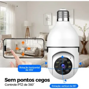 Câmera De Segurança Lâmpada Interna Externa 2mp Wi-fi 360° - Imagem 6