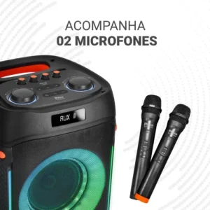 Caixa Som Philco Extreme 1200w Connection Tws Pcx6900 2 Mic Preto - Imagem 7