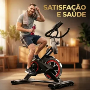 Bicicleta Ergométrica Bike Spinning Garrafa 6kg Sensação Inércia Com Medidor Cardíaco Fitness Preto e Vermelho Sevenfit Para Cardio E Musculação - Imagem 10