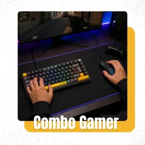 Teclado Mecânico Gamer Pró 75% Azimut Preto Switch Red Knob - Imagem 5