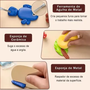 Kit 30 Peças De Ferramentas De Modela Esculpir De Cerâmi - Imagem 7