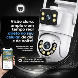 Câmera de Segurança Wi-Fi iCSee/Yoosee A28B 4K Dupla Lente Visão Noturna Colorida Full Hd Externa Prova D'água Ip66 Sensor Movimento Woosh - Imagem 5