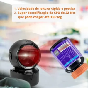 Leitor De Código Barras 1d 2d Qr Fixo Mesa Usb Goldensky A5 - Imagem 6