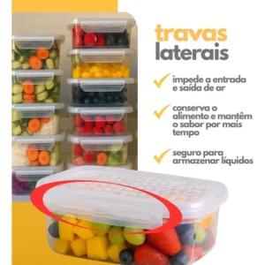 Kit 12 Potes Marmita 750 Ml Reutilizável Freezer Microondas - Imagem 5