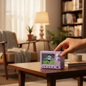 Mini Tv Portátil Retrô, Tela Usb Hd Recarregável De 2,4 Yy - Imagem 9