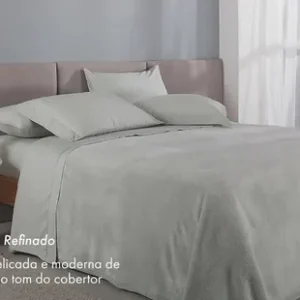 Cobertor Solteiro Aspen II 100% Poliéster Bege Buddemeyer - Imagem 6