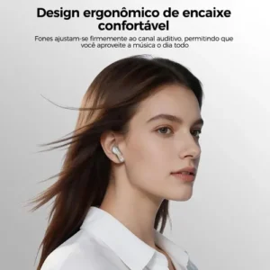 Fone De Ouvido Sem Fio Eletro mex J-87pro Tws Bluetooth 6.0, 40 Horas De Reprodução, à prova d'água IPX8, Com Microfone, Para TV, Smartphone, Laptop, Computador E Esportes Branco - Imagem 7