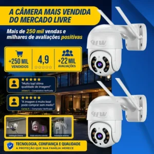 Kit 2 Câmeras Segurança Ip Interna Externa Wifi iCSee Infravermelho Prova D’Água - HW - Imagem 5