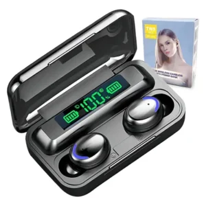 HIVI Fone de ouvido sem fio TWS F9-5C Bluetooth com LED e Power Bank resistente à água - Imagem 3