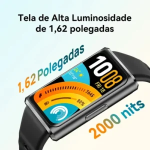 Smartwatch HUAWEI Band 11 Pro Posicionamento GNSS Autônomo Tela 162" AMOLED Bateria com Autonomia de Até 14 Dias Monitoramento Aprimorado do Sono Compatível com iOS e Android Preto - Imagem 4