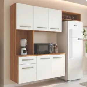 Armário De Cozinha Completa Suspenso Belíssima Freijó Branco - Imagem 2