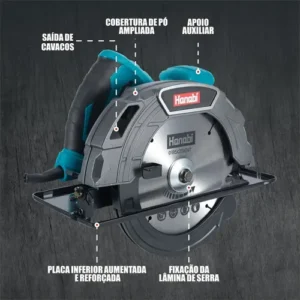 Serra Circular Elétrica 185mm 1800w 8000rpm Profissional - Imagem 4