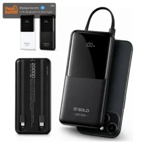 Power Bank 20.000mah Turbo 22,5w Carregador Portátil Display - Imagem 1