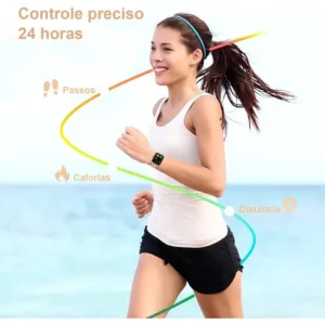 Smartwatch Mertto Dourado com Tela de 1.83" e Duas Pulseiras - Imagem 5