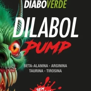 Pré Treino Dilabol Pump Diabo Verde Sem cafeína Pote 300g Sabor Maça Verde - Ftw - Imagem 7