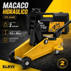 Macaco Hidraulico Jacare 2 Toneladas Jacarezinho Com Maleta - Imagem 3