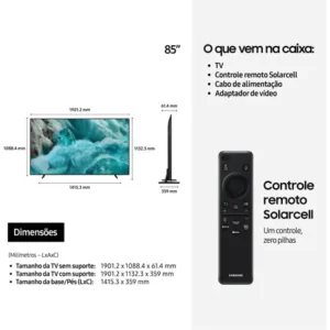 Samsung Vision AI TV 85" QLED Ultra 4K Q7F 2025 - Imagem 4