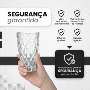 Kit Jarra De Vidro 1,15l + 6 Copos 300ml Jarra De Suco - Imagem 9