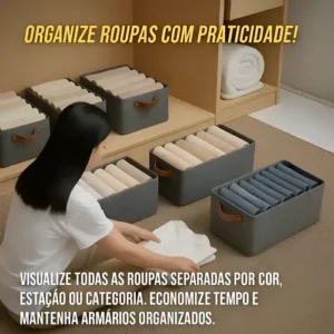 Kit 4 Cesto Organizador Dobrável Multiuso Caixa Organizadora - Imagem 7