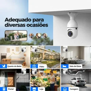 Câmera De Segurança Lâmpada Interna Externa 2mp Wi-fi 360° - Imagem 10