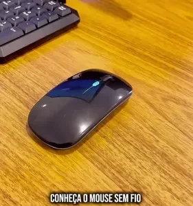 Mouse Sem Fio Dual Bluetooth 2.4GHz USB Recarregável Silencioso Para Notebook PC - Imagem 2