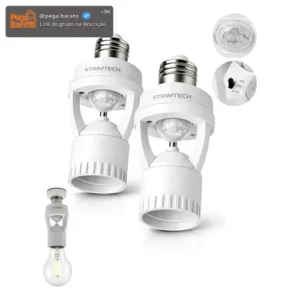 Kit 2 Sensores De Presença Iluminação Lâmpada Soquete E27 - Imagem 1