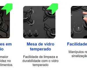 Cooktop Fogão Itatiaia Essencial 4 Bocas Bivolt Preto - Imagem 5