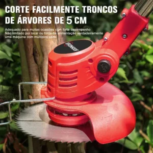 Roçadeira Cortador De Grama Eletrico 2 Baterias Com Road - Imagem 8
