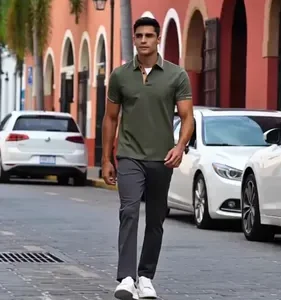 Camisa Polo Manga Curta Casual Masculina - Imagem 11